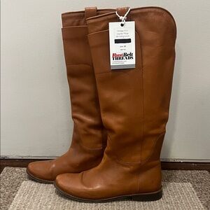 Frye- Vintage Cognac Paige Tall Riding Boots